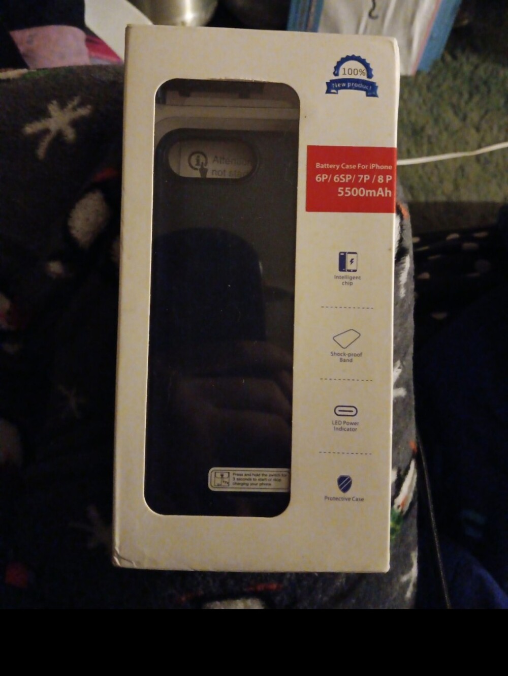 iPhone 6P/6SP/7P/8P 5500mAh Battery Charging Case